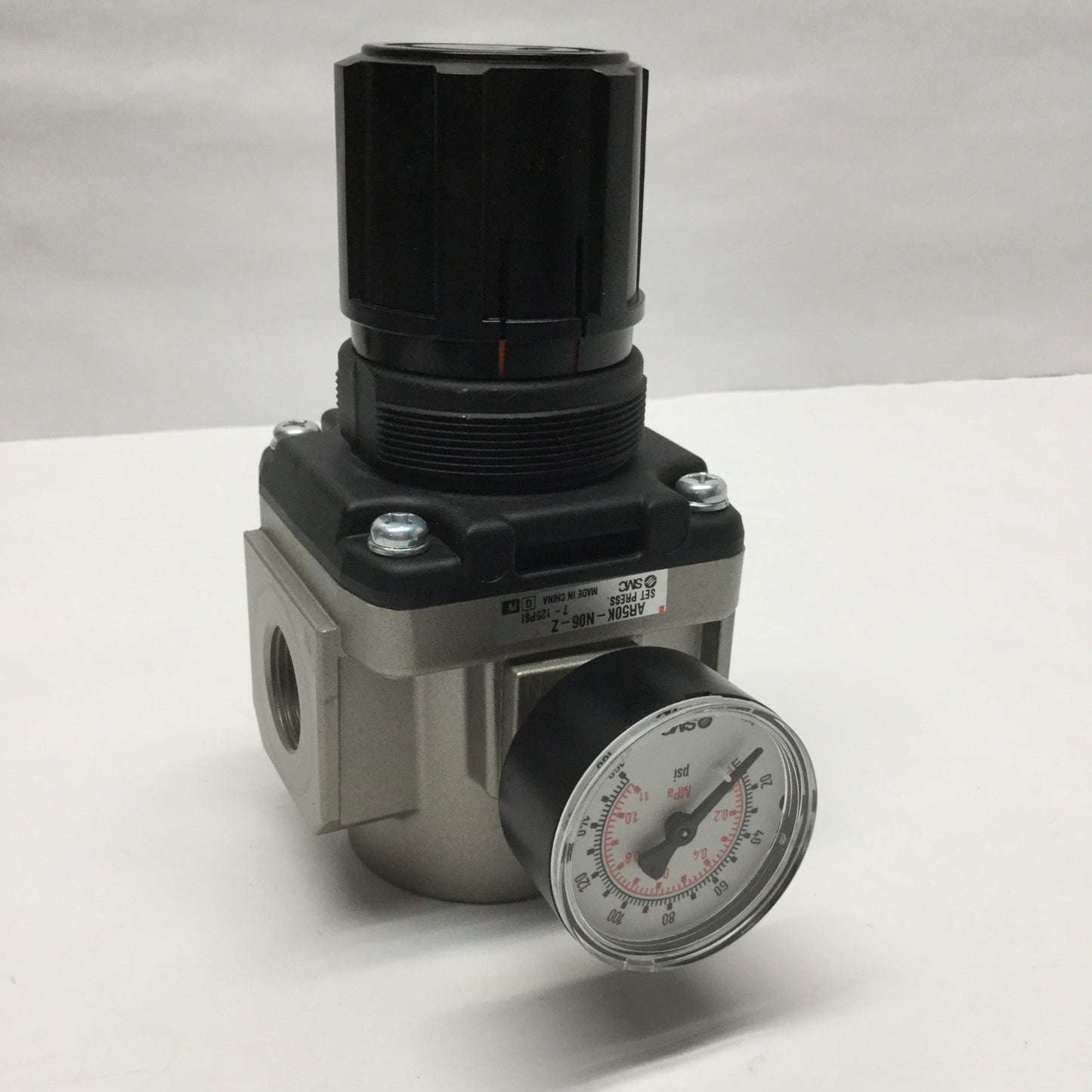 Used SMC AR50K-N06-Z Regulator AR Mass Pro w/ Backflow Function, 3/4" NPT, 7-125psi