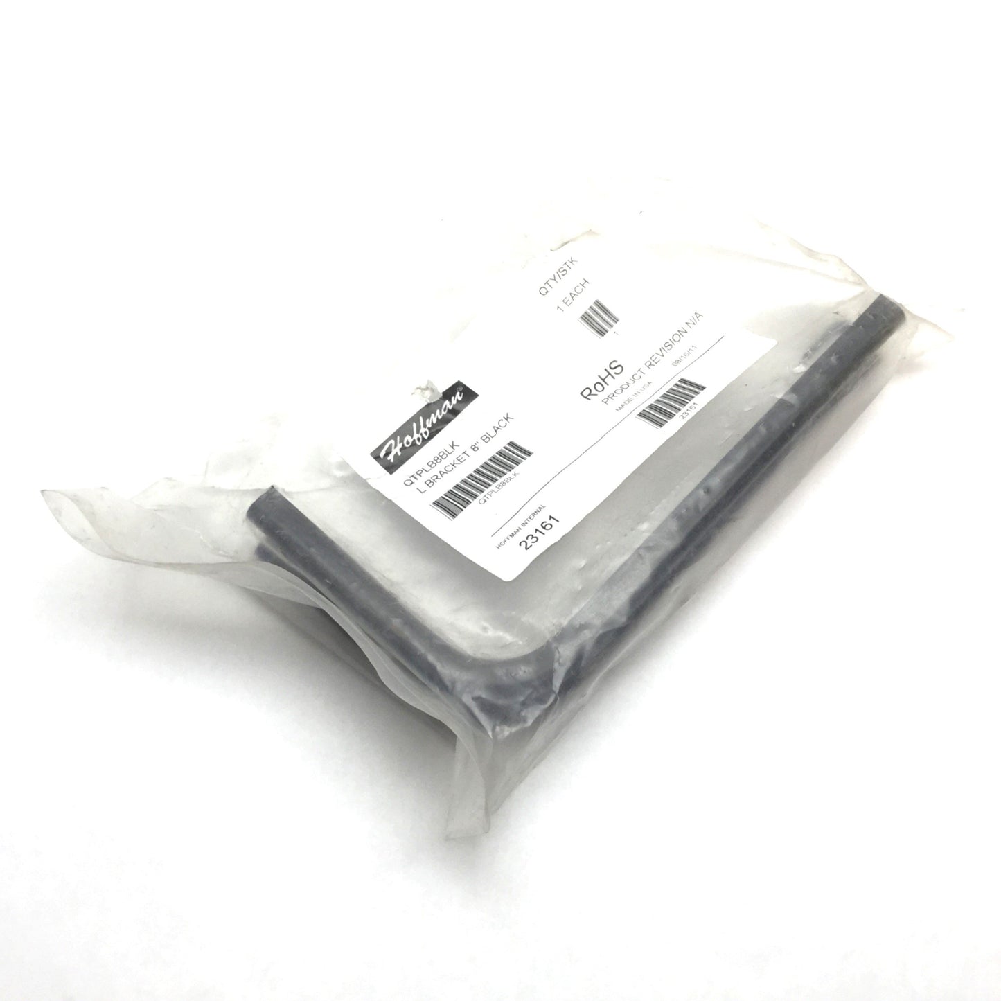 New Hoffman QTPLB8BLK 8" Black Steel Wall Mount L-Bracket Quick Tray NVent 23161