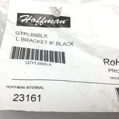 New Hoffman QTPLB8BLK 8" Black Steel Wall Mount L-Bracket Quick Tray NVent 23161