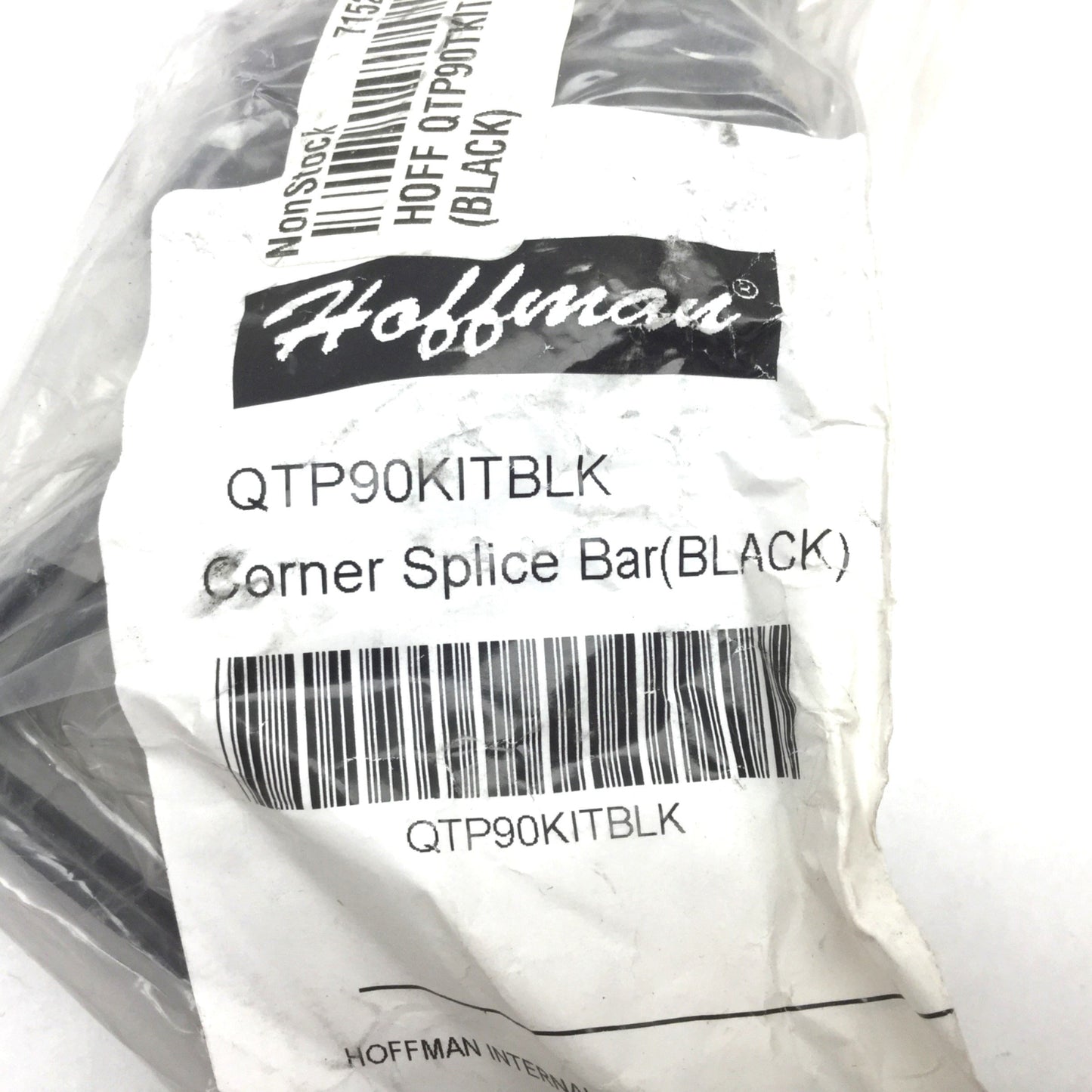 New Lot of 2 Hoffman QTP90KITBLK Corner Splice Bar Kit, Color: Black, 90 Degree