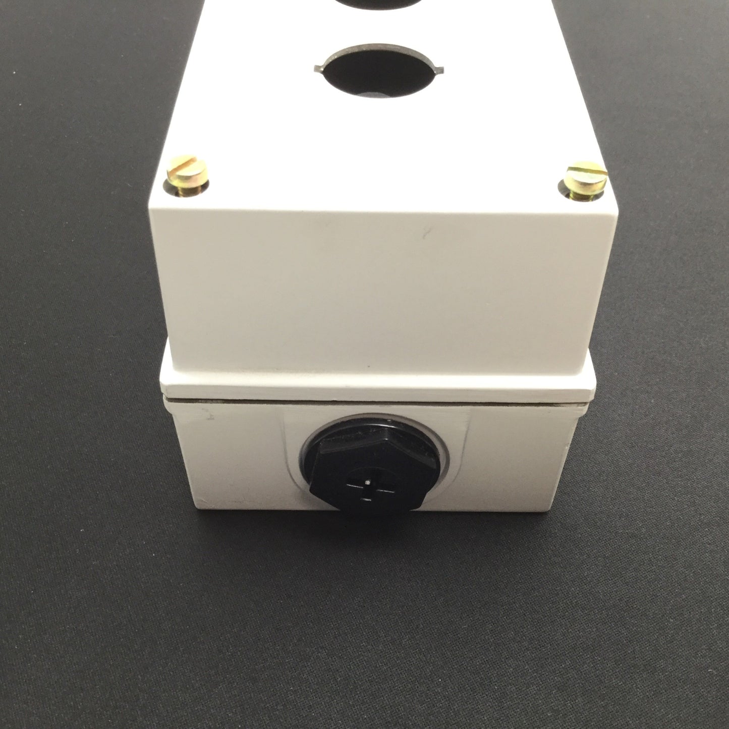 New – Open box Atmos 569/2 Push Button Electrical Enclosure, Dimensions: 5.5" x 3.375" x 3.25"