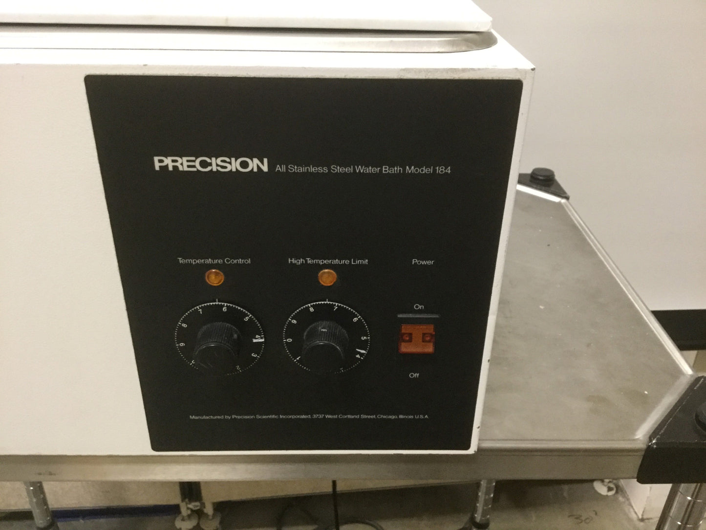 Used Precision Scientific Model 184 Heated Water Bath 19.5 L (5.2 G) 600W 100°C