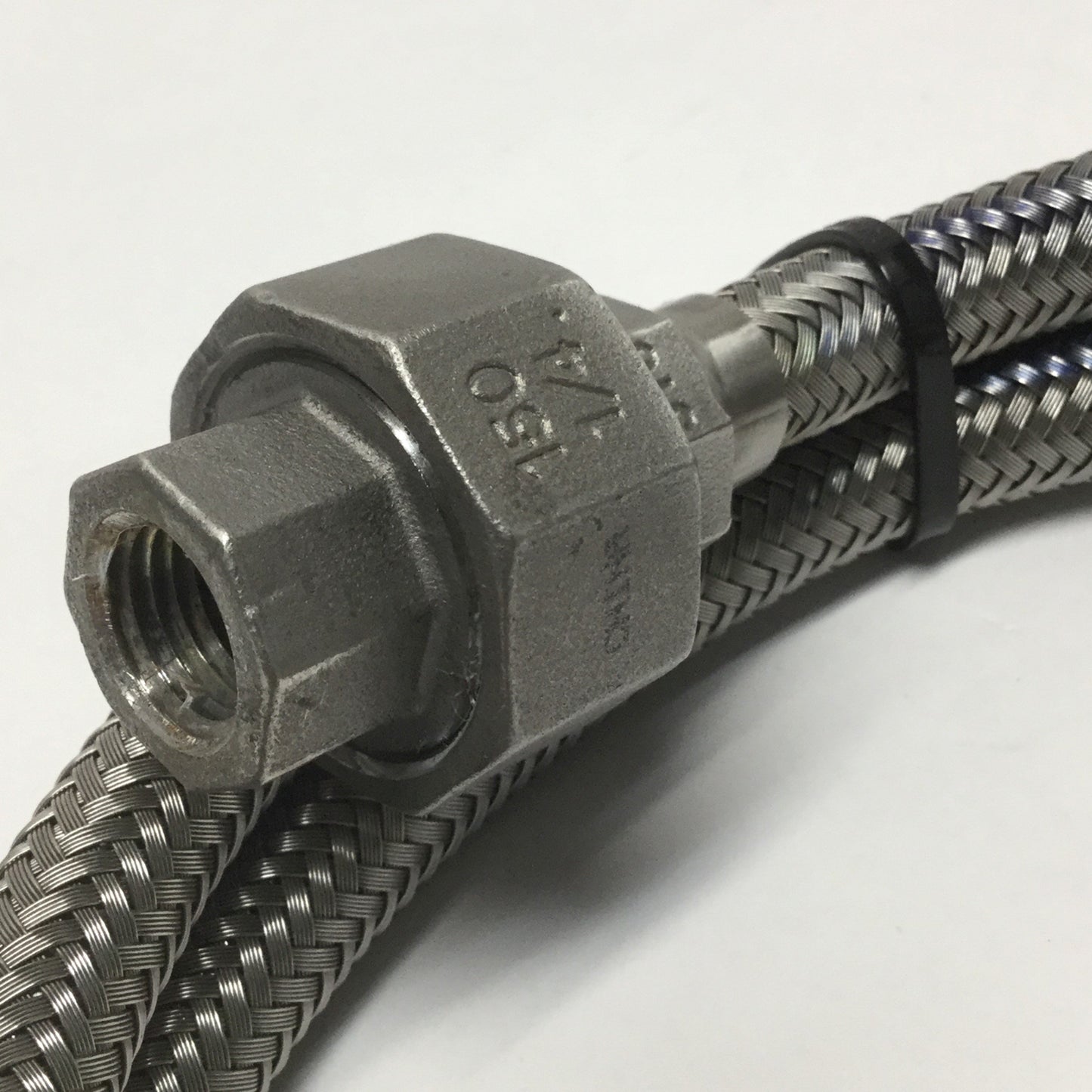 Used Hose Master AF5750 Annuflex Stainless Steel Corrugated 1/4" Braided Hose, 4ft