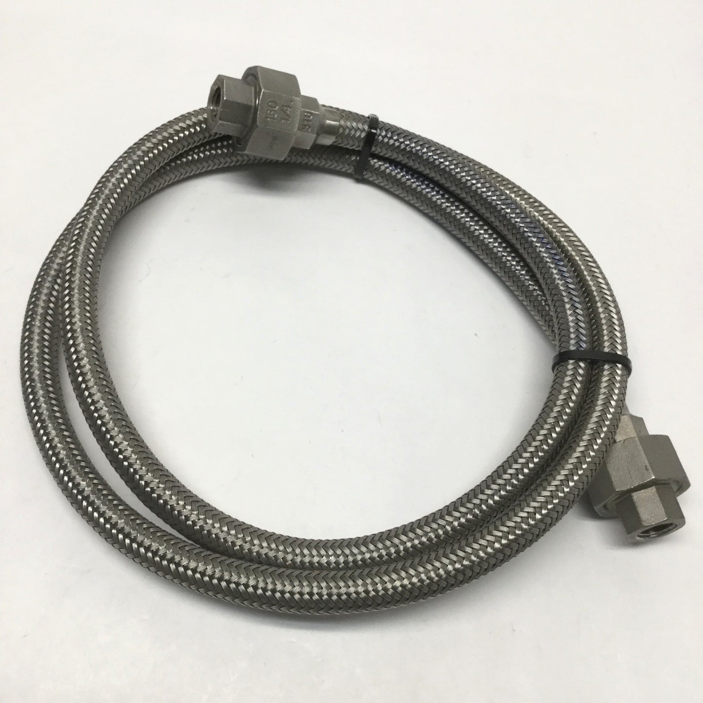 Used Hose Master AF5750 Annuflex Stainless Steel Corrugated 1/4" Braided Hose, 4ft