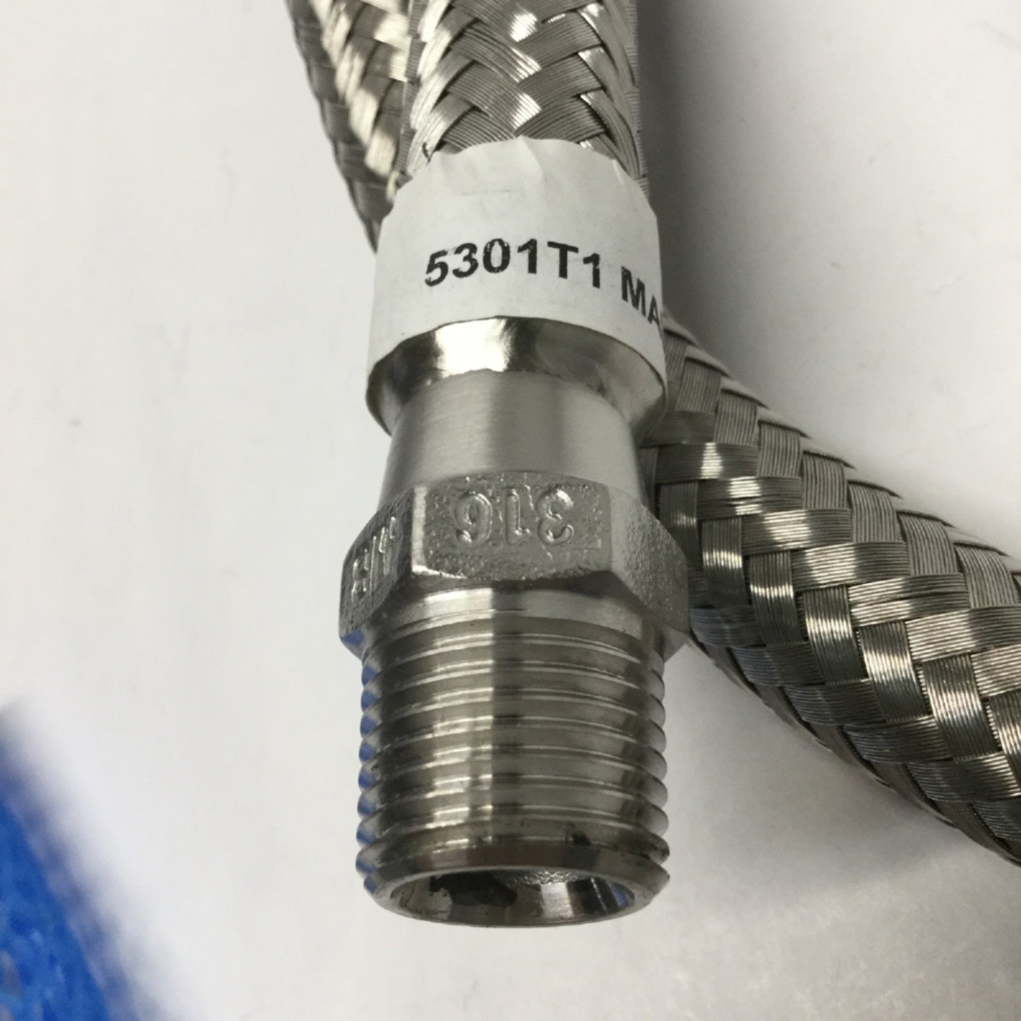 New – Open box Hose Master AF5750 Annuflex Stainless Steel Corrugated 1/2"NPT Braided Hose, 5ft