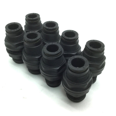 New – Open box Lot of 8 New Parker Legris 3116 08 00 Plastic Bulkhead Unions 5/16" (8mm)