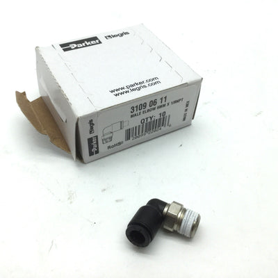 New – Open box Lot of 10 New Parker Legris 3109 06 11 Elbow Connector 90° 6mm Tube to 1/8" NPT
