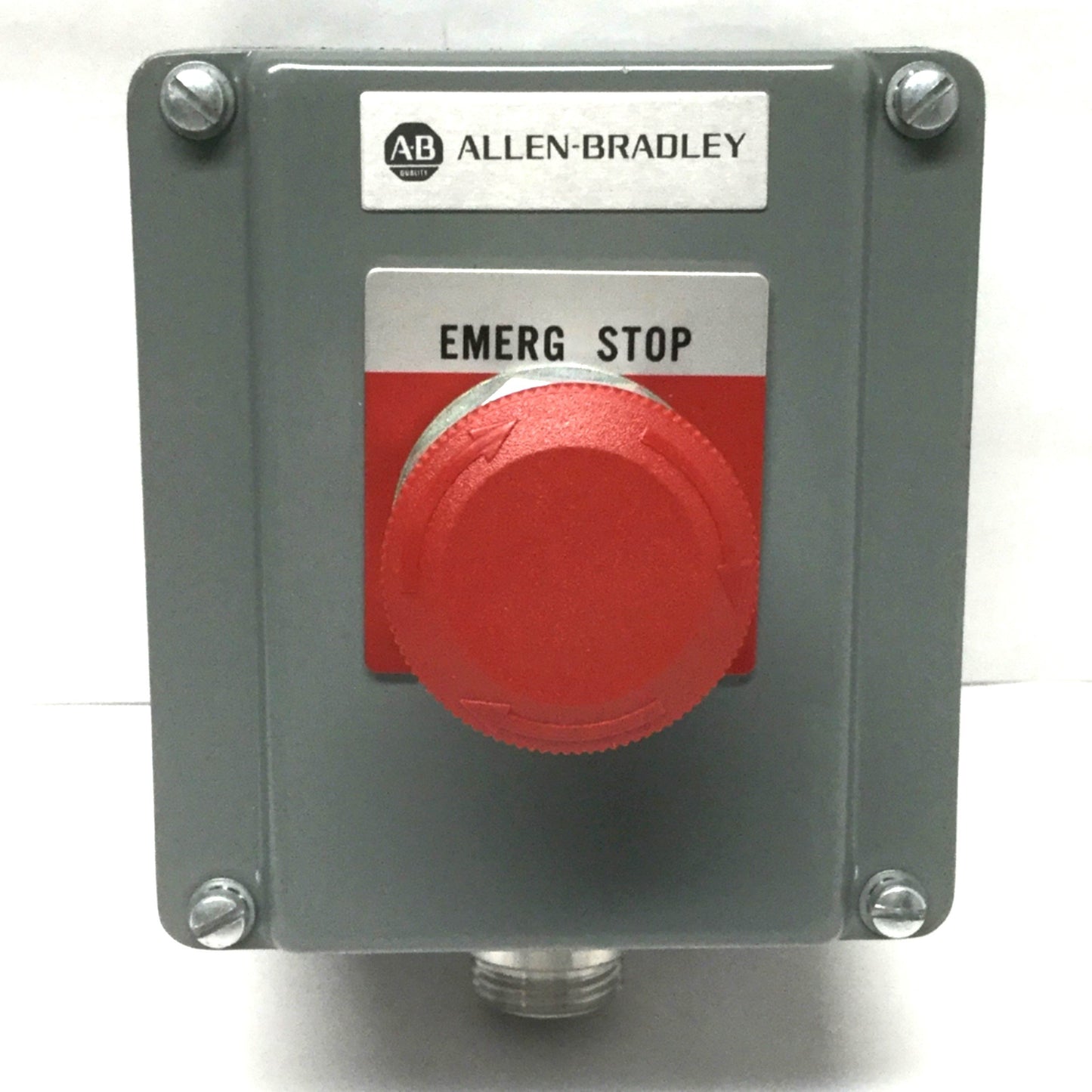Used Allen Bradley 800R-1TAM Emergency E-Stop Push Button Station Enclosure 1NO-2NC