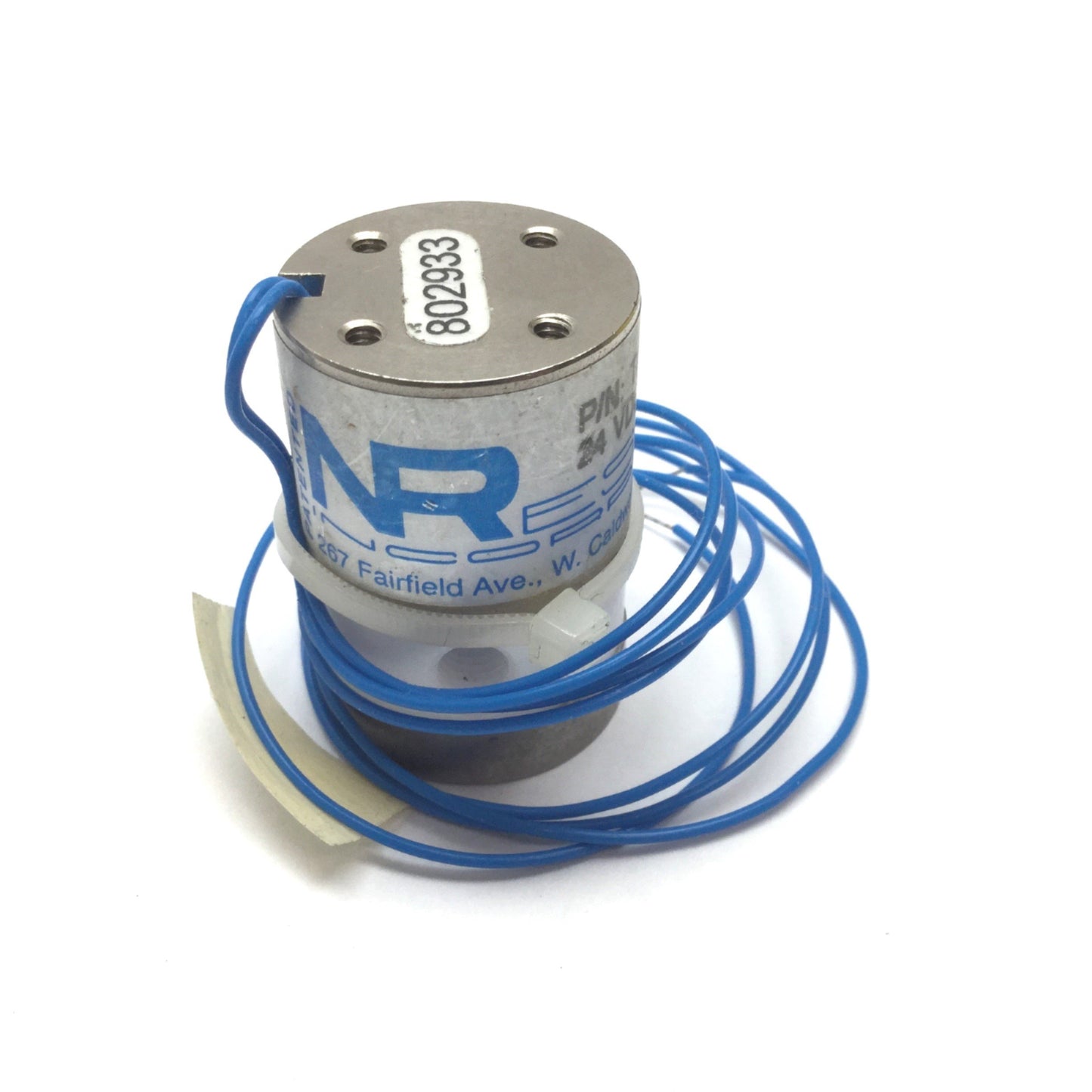Used NResearch T225PK012 Solenoid Isolation Valve, 2-Port, N/C, 24VDC, 30psi, 1/4-28