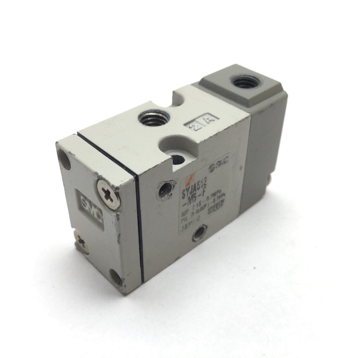 Used SMC SYJA512-M5-F Pneumatic Pilot Valve, 2-Position 3-Port N/C 0.7MPa M5x0.8