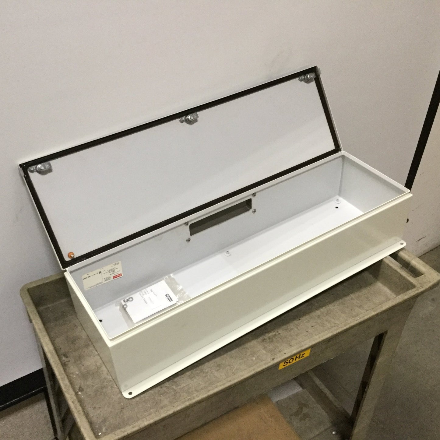 Used Hoffman LHC237716 Electrical Enclosure, 230mm x 770mm x 160mm, Steel, *Holes*