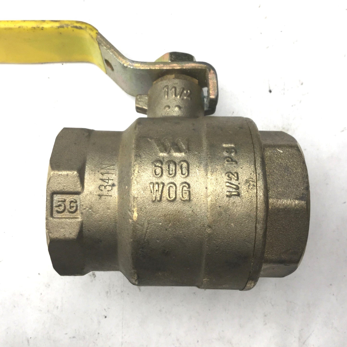 Used Watts LF FBV-3C Threaded Ball Valve, 1-1/2", Bronze, 600WOG, 1/2PSI