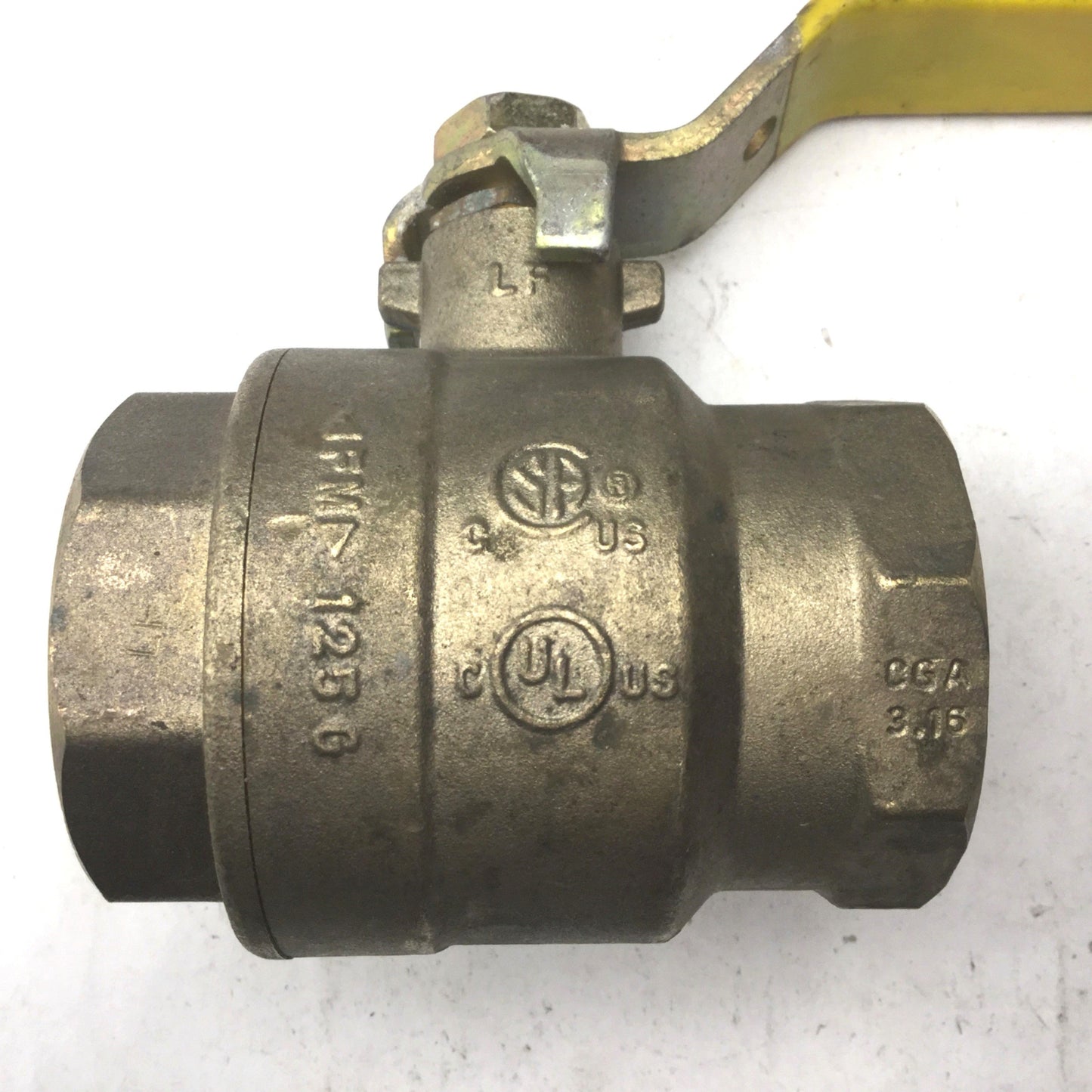 Used Watts LF FBV-3C Threaded Ball Valve, 1-1/2", Bronze, 600WOG, 1/2PSI