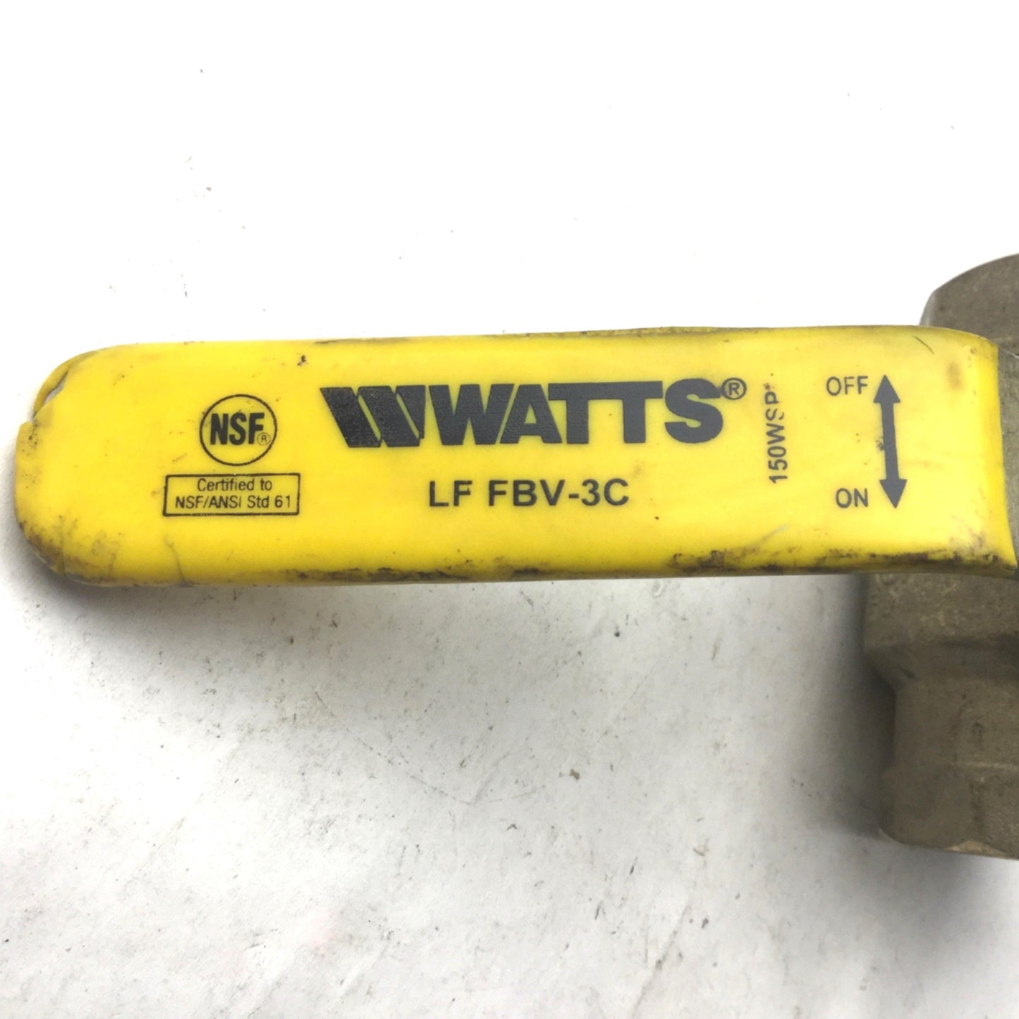 Used Watts LF FBV-3C Threaded Ball Valve, 1-1/2", Bronze, 600WOG, 1/2PSI