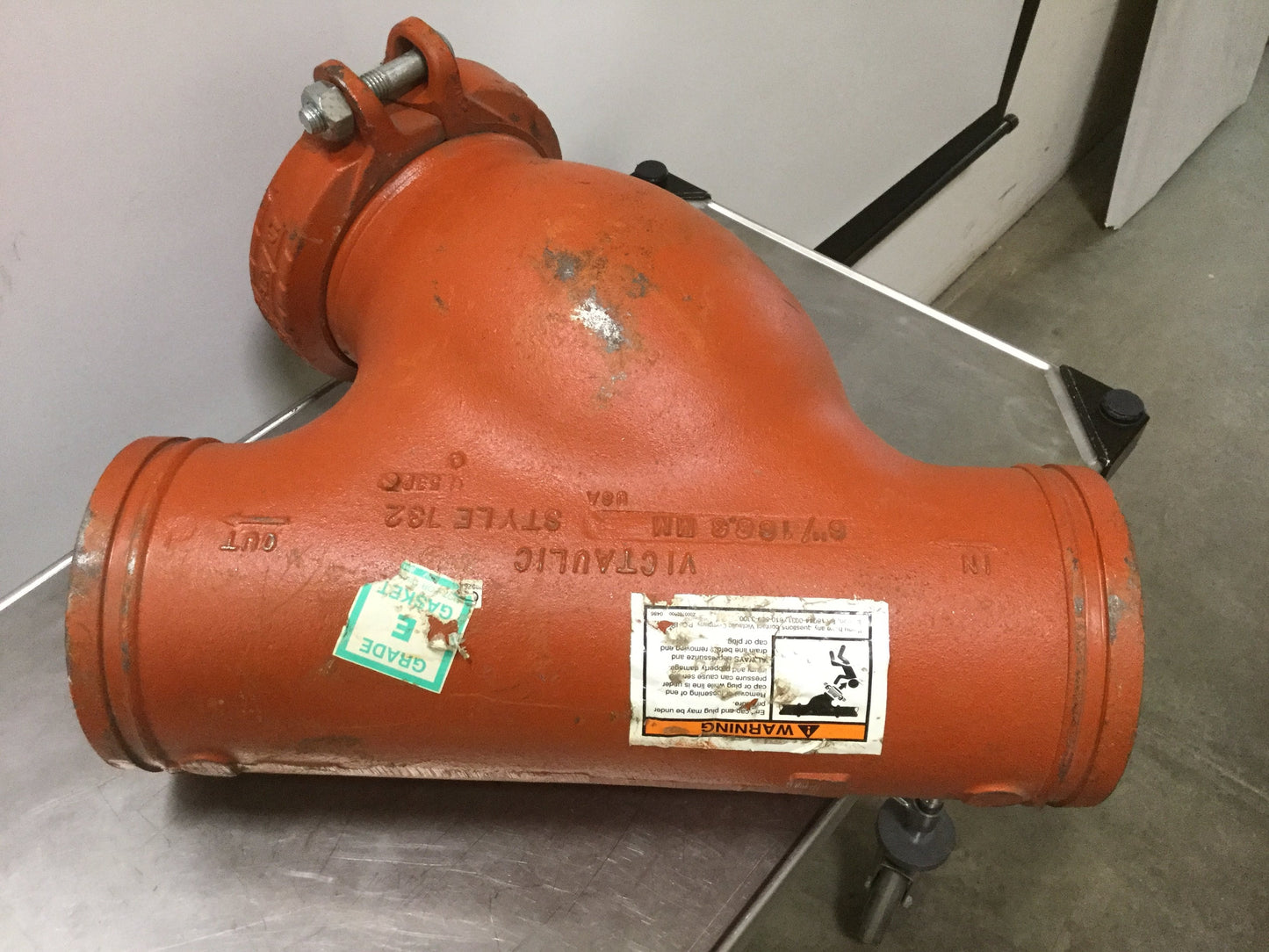 New – Open box Victaulic Series 732 WYE Type Strainer 6" Gasket: EPDM, *No Basket