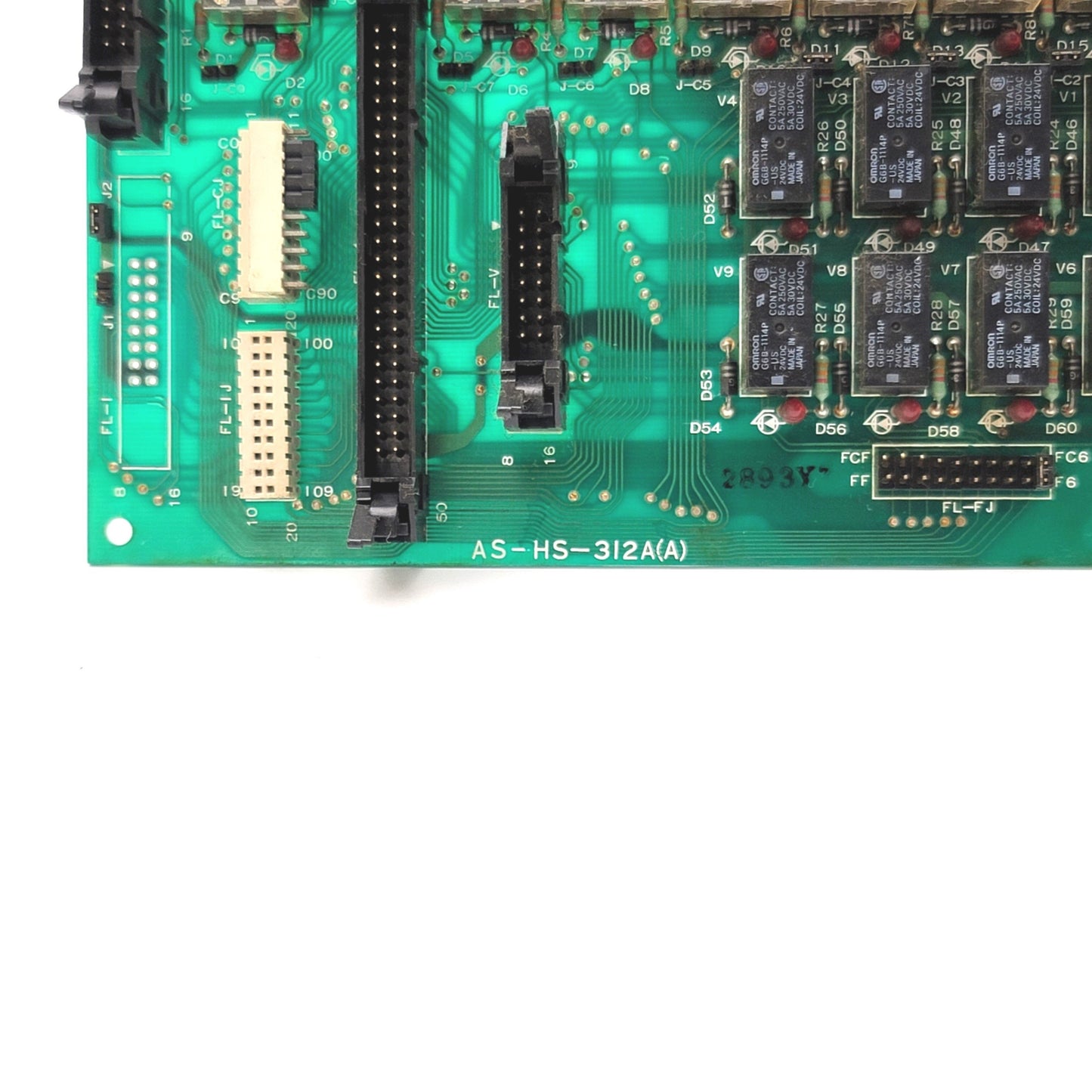 Used Fine Sodick AS-HS-312A(A) Wire EDM Relay Board From EX 21 Controller