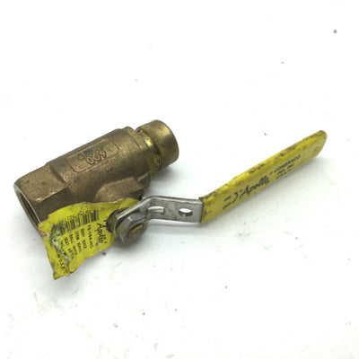 New – Open box Apollo 70-104-HC Inline Ball Valve 3/4" NPT to FNPT, Bronze B584, 450 PSI CWP