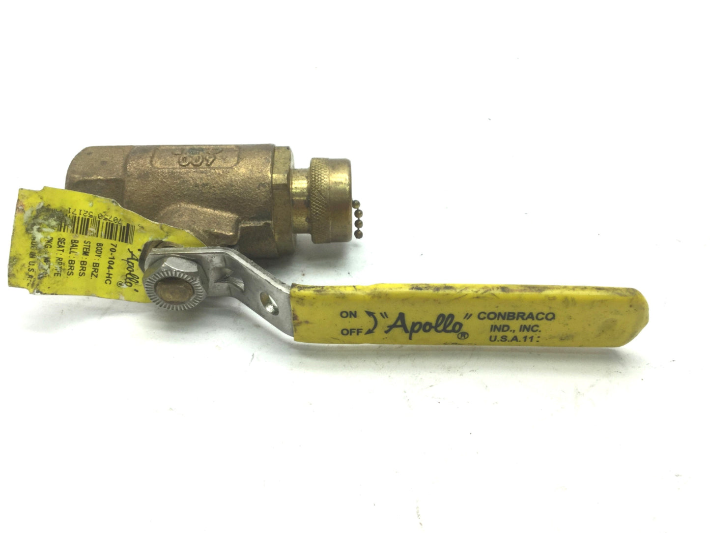 New – Open box Apollo 70-104-HC Inline Ball Valve 3/4" NPT to FNPT, Bronze B584, 450 PSI CWP