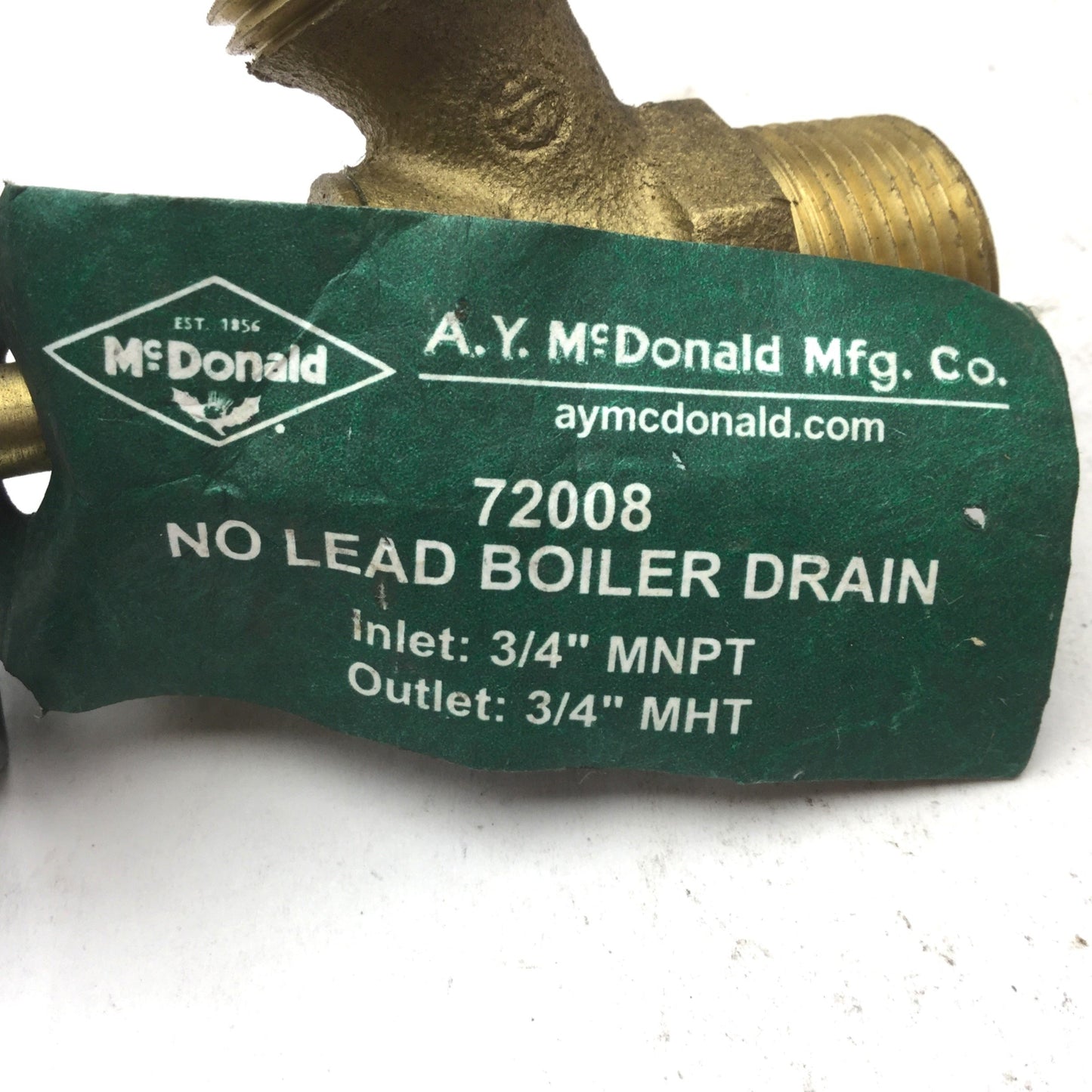 New – Open box Lot of 3 New Boiler Drains 2x 1/2" Pro Line (Red) 1x 3/4" A.Y. McDonald (Green)