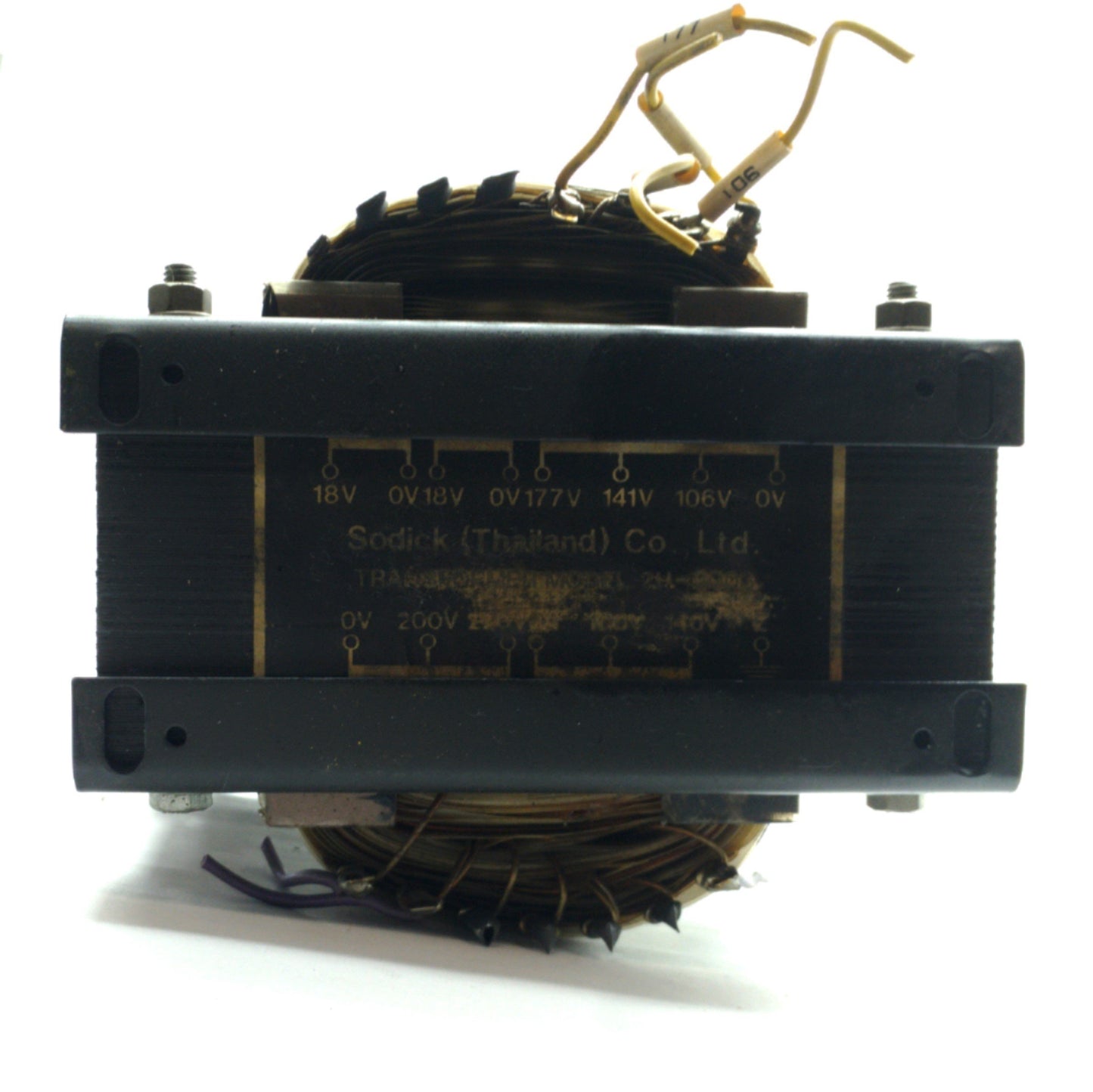 Used Sodick 2H-8003 Transformer, Pri: 100/140/200/220VAC, Sec: 2x 18/106/141/177VAC