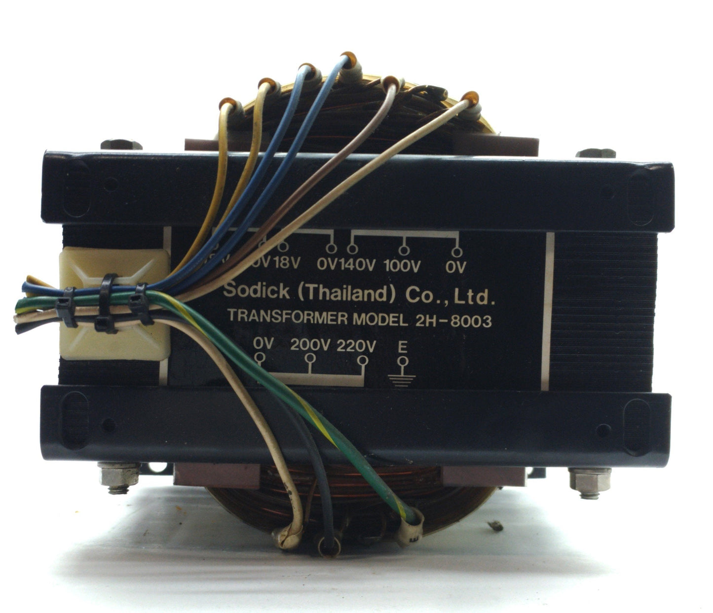 Used Sodick 2H-8003 Power Transformer Primary: 200/220VAC Secondary: 2x 18/100/140VAC