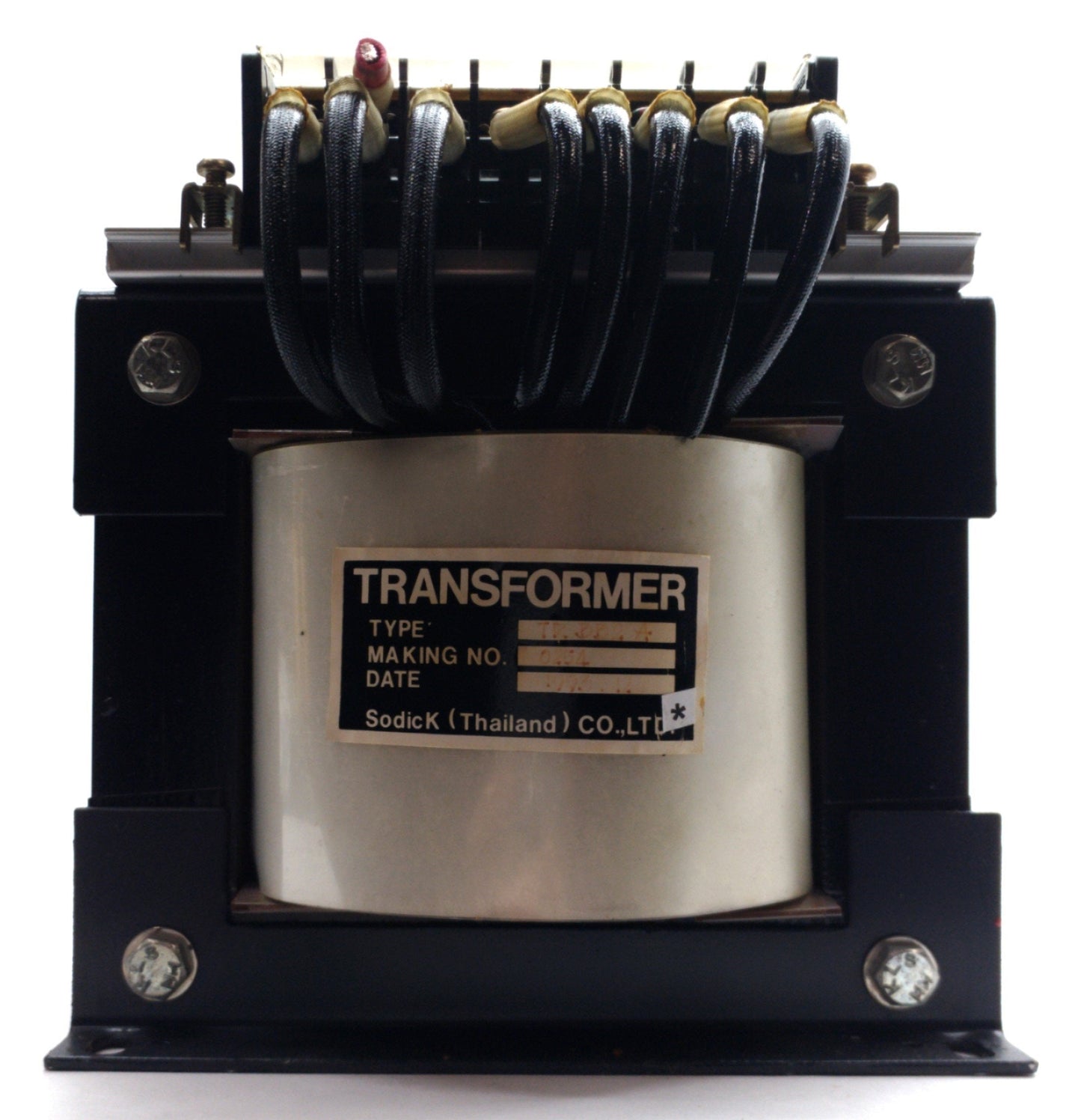 Used Sodick TR-BB2-A Power Transformer Primary: 100/160/200VAC Secondary: -12/+12VDC