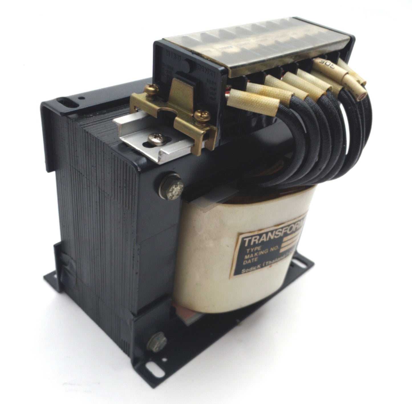 Used Sodick TR-BB1-B Power Transformer Primary: 190/200/220VAC Secondary: -12/+12VDC