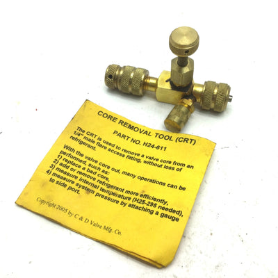 New C&D H24-611 Core Removal Tool CRT 1/4" Male Flare
