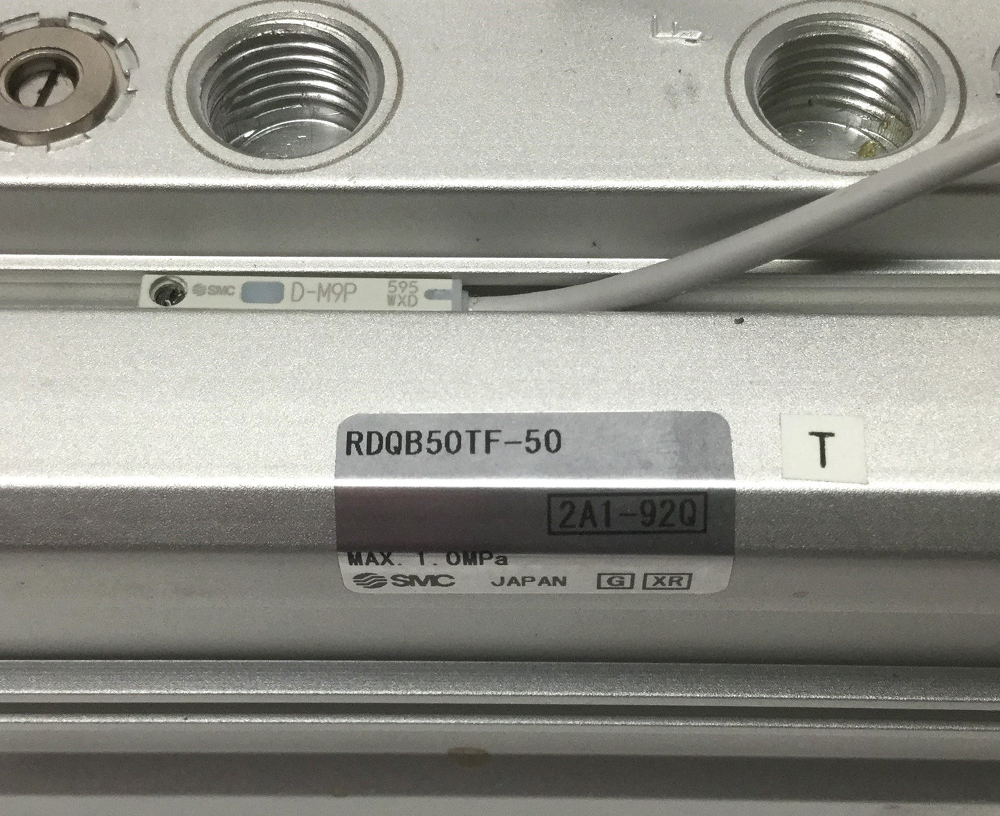 Used SMC RDQB50TF-50 Compact Air Cushioned Cylinder 50mm Bore, 50mm Stroke w/Switches