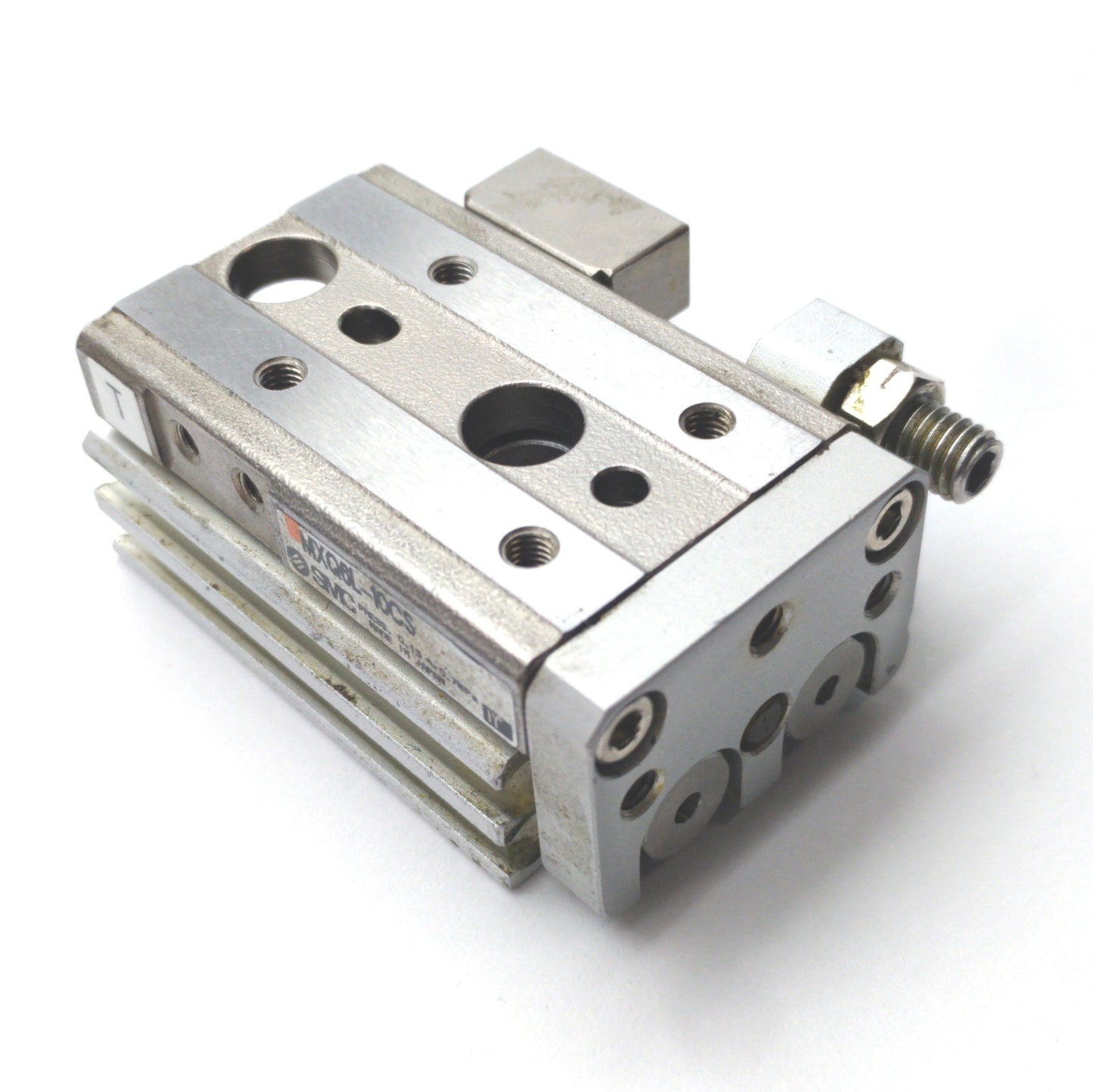 Used SMC MXQ6L-10CS Air Cylinder Slide Table Actuator 10mm Stroke 6mm Bore M5 Ports