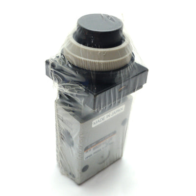 New SMC NVM220-N02-32B Push Button Pneumatic Valve, 1-Way NC, 1/4"NPT, 140PSI
