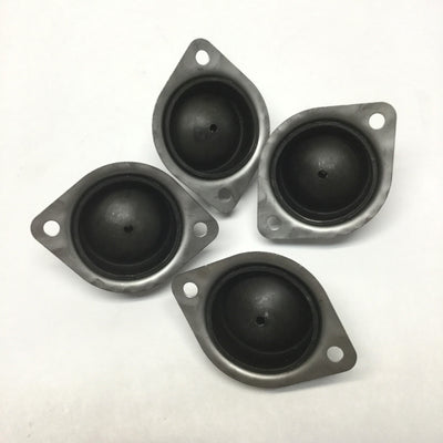 New – Open box Lot of 4 Ball Transfers, Flange-Mount, Stainless Steel, 125lb Capacity, 1" Dia.