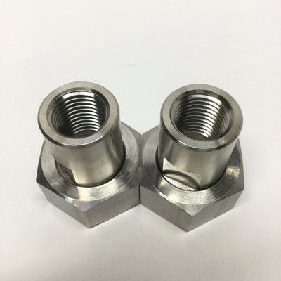 New – Open box Lot of 2 Julabo 8890053 Stainless Adapter Fittings M24 x 1.5 Female to 1/4" NPT