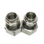 Used Lot of 2 Julabo 8890053 Stainless Adapter Fittings M24 x 1.5 Female to 1/4" NPT