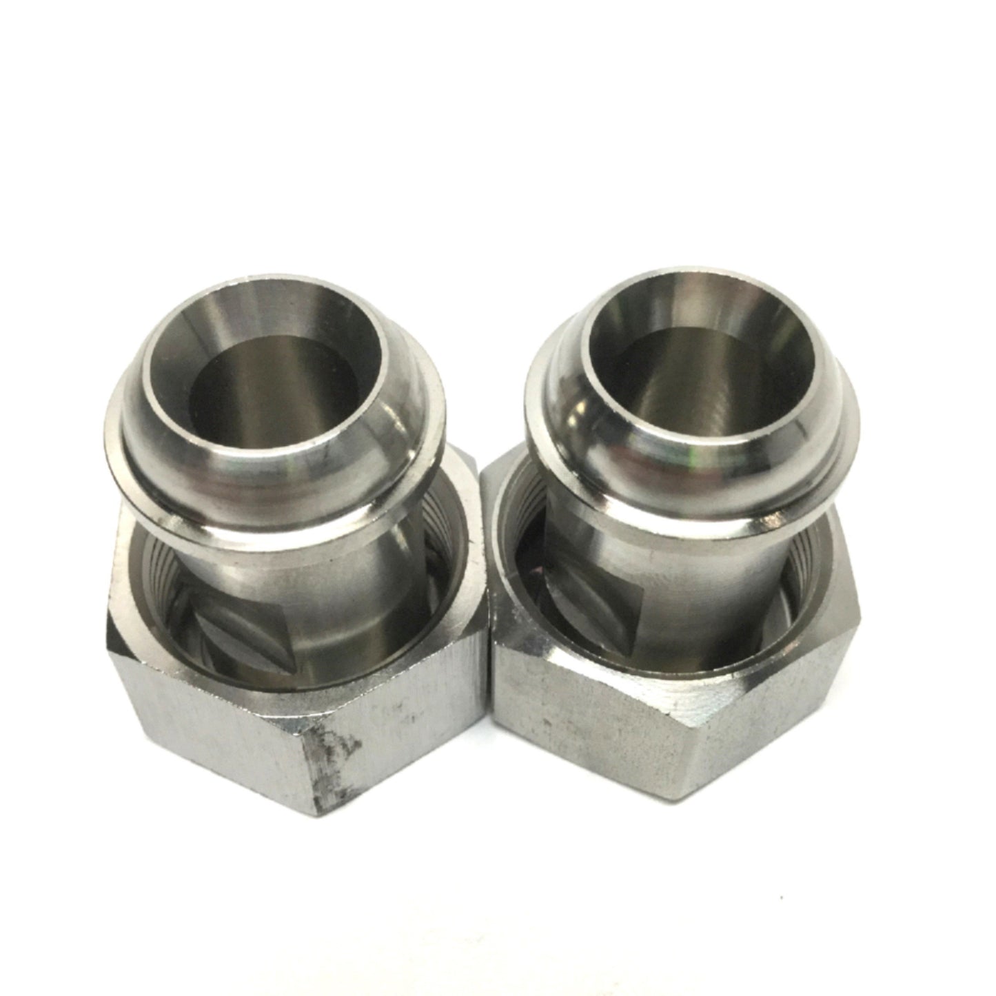 Used Lot of 2 Julabo 8890053 Stainless Adapter Fittings M24 x 1.5 Female to 1/4" NPT