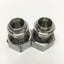 Used Lot of 2 Julabo 8890053 Stainless Adapter Fittings M24 x 1.5 Female to 1/4" NPT
