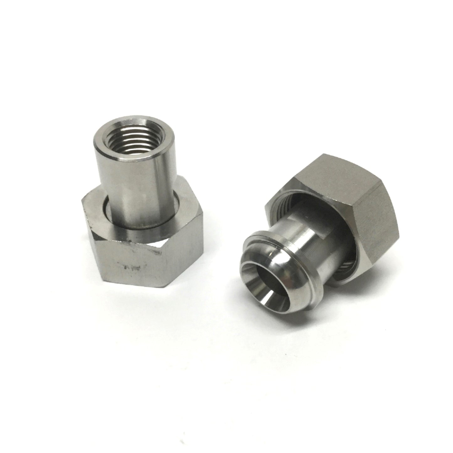 Used Lot of 2 Julabo 8890053 Stainless Adapter Fittings M24 x 1.5 Female to 1/4" NPT