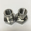 Used Lot of 2 Julabo 8890053 Stainless Adapter Fittings M24 x 1.5 Female to 1/4" NPT