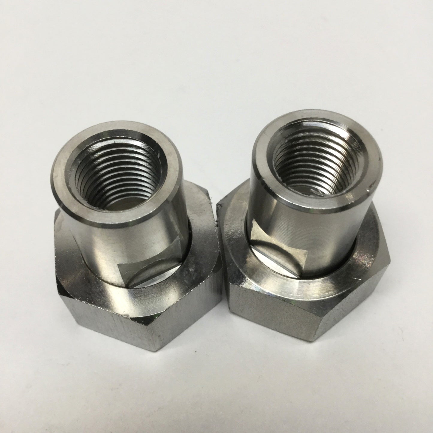 Used Lot of 2 Julabo 8890053 Stainless Adapter Fittings M24 x 1.5 Female to 1/4" NPT
