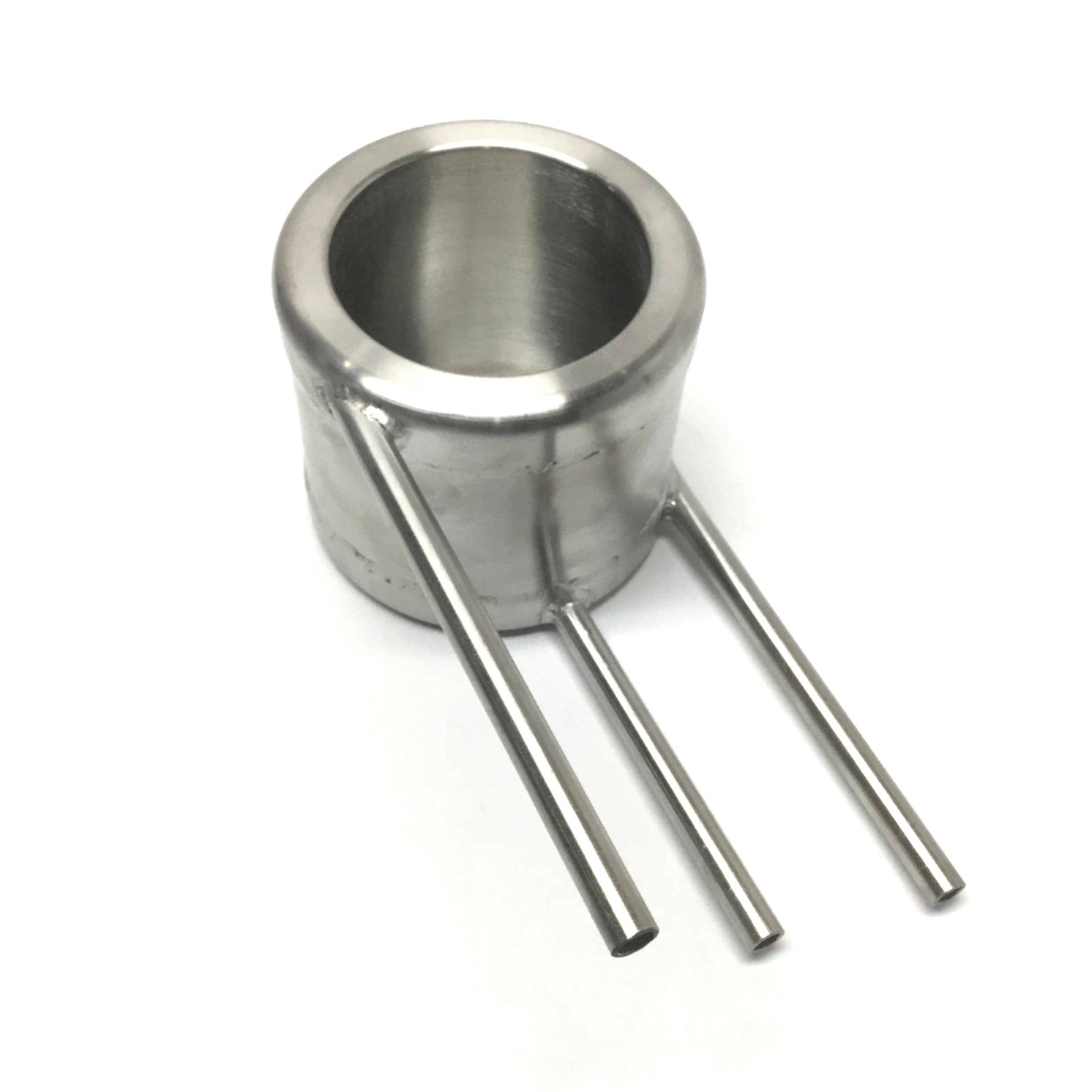 Jacketed Tempering Beaker, Stainless Steel, 400mL, Ø3
