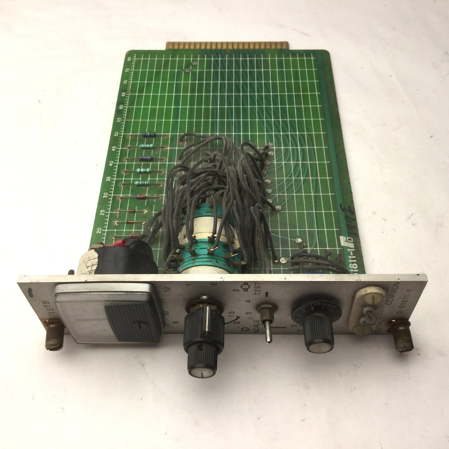 Used Reliance 0-51811-1 TSTB Control Board, Electronic Voltmeter DC Test Card