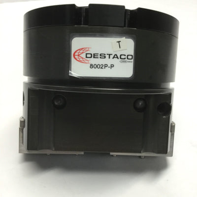 Used Destaco 8002P-P Precision Pneumatic Parallel Gripper EOAT, 2-Jaw, 13mm Stroke