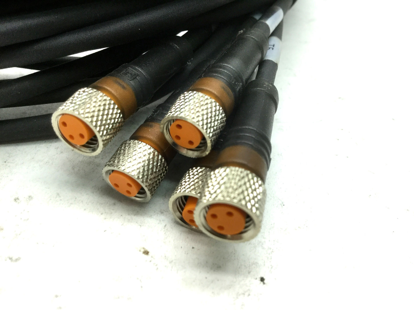 Used Lot of 5 Lumberg RKMV 3-224 Sensor Cable 3-Pin M8 Length: 120" Straight