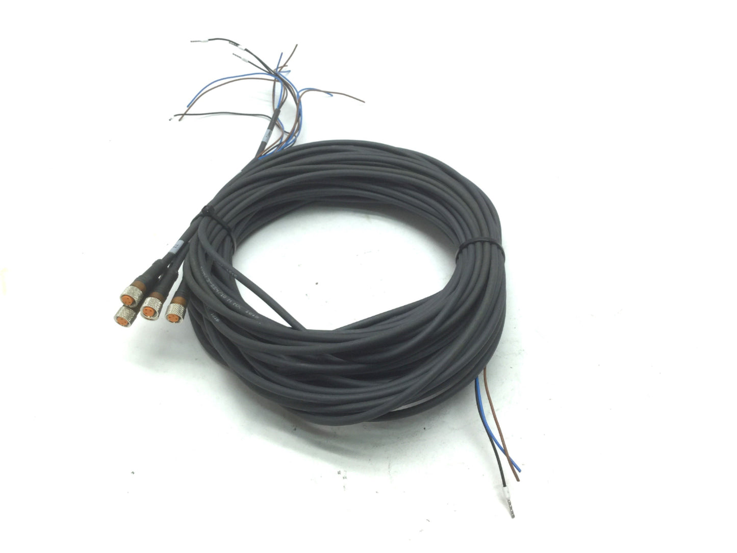Used Lot of 5 Lumberg RKMV 3-224 Sensor Cable 3-Pin M8 Length: 120" Straight