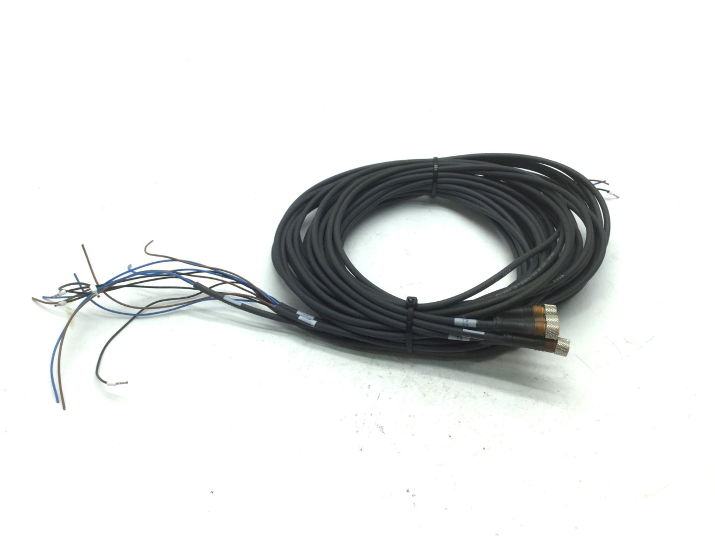Used Lot of 5 Lumberg RKMV 3-224 Sensor Cable 3-Pin M8 Length: 120" Straight