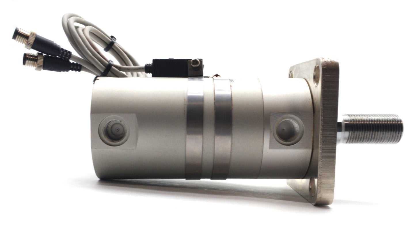 Used SMC CDG1FB50-25 Pneumatic Cylinder, 25mm Stroke, 50mm Bore, 1/4"NPT, 145PSI