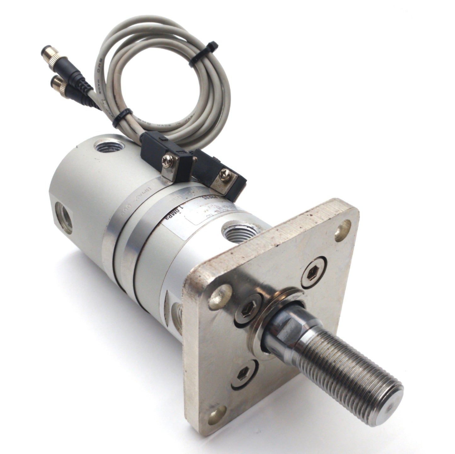 Used SMC CDG1FB50-25 Pneumatic Cylinder, 25mm Stroke, 50mm Bore, 1/4"NPT, 145PSI