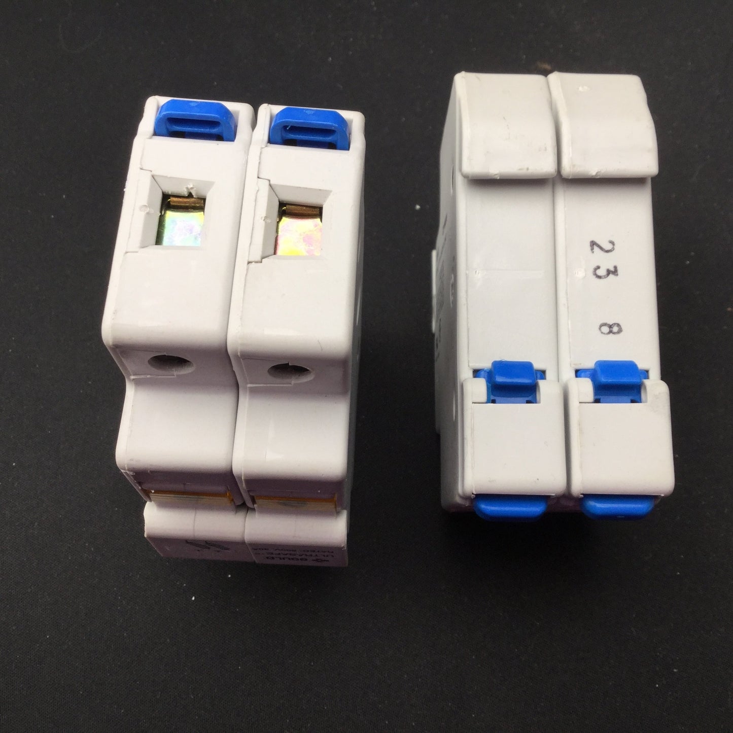 Used Lot of 2 Gould USM21 Fuse Holders, Terminal Rating 600V 30A, 2 Pole