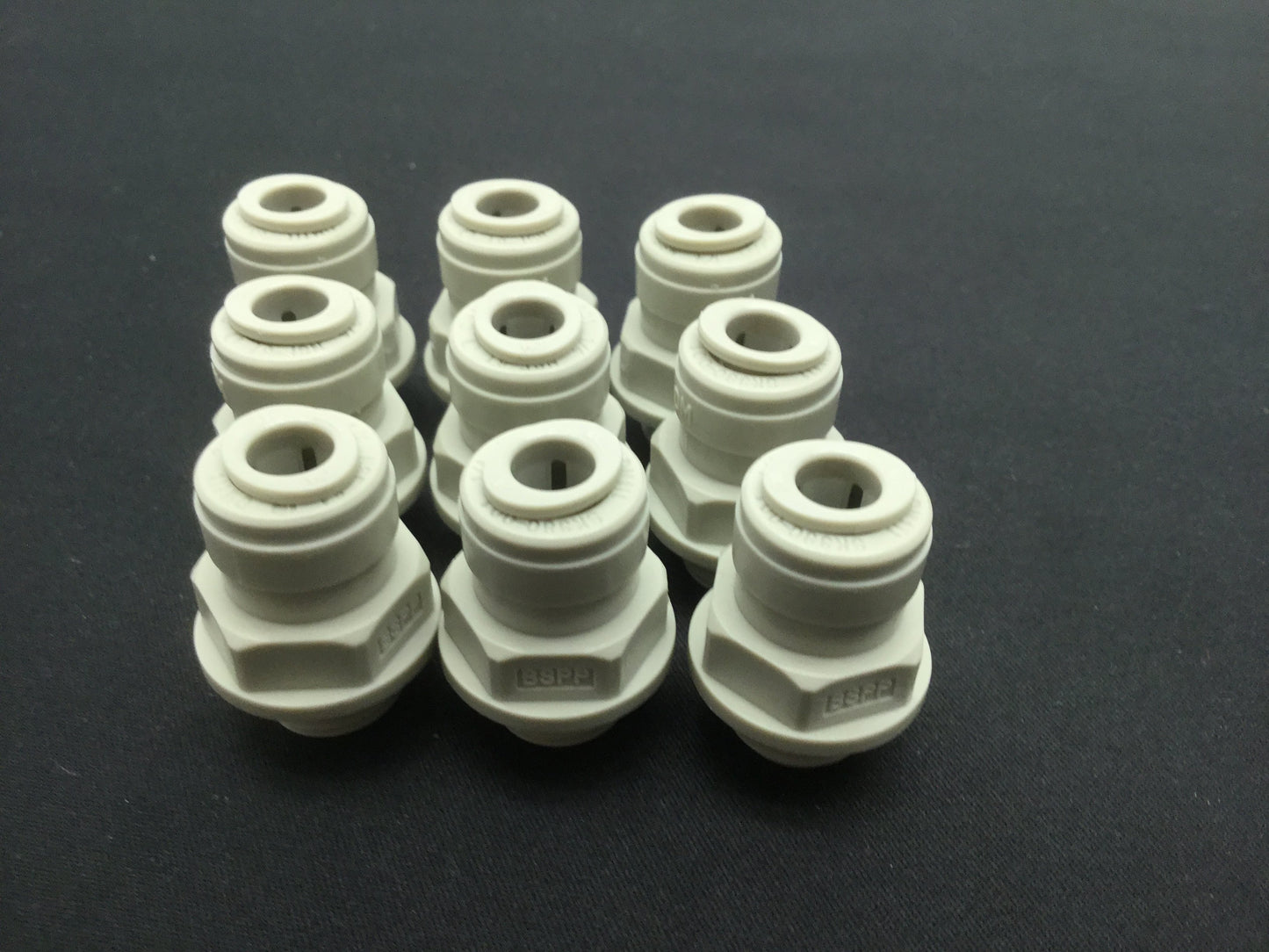 New – Open box Lot of 9 New DMfit AMCB0404 Pneumatic Fitting Straight 1/4" Tube to 1/4" BSP