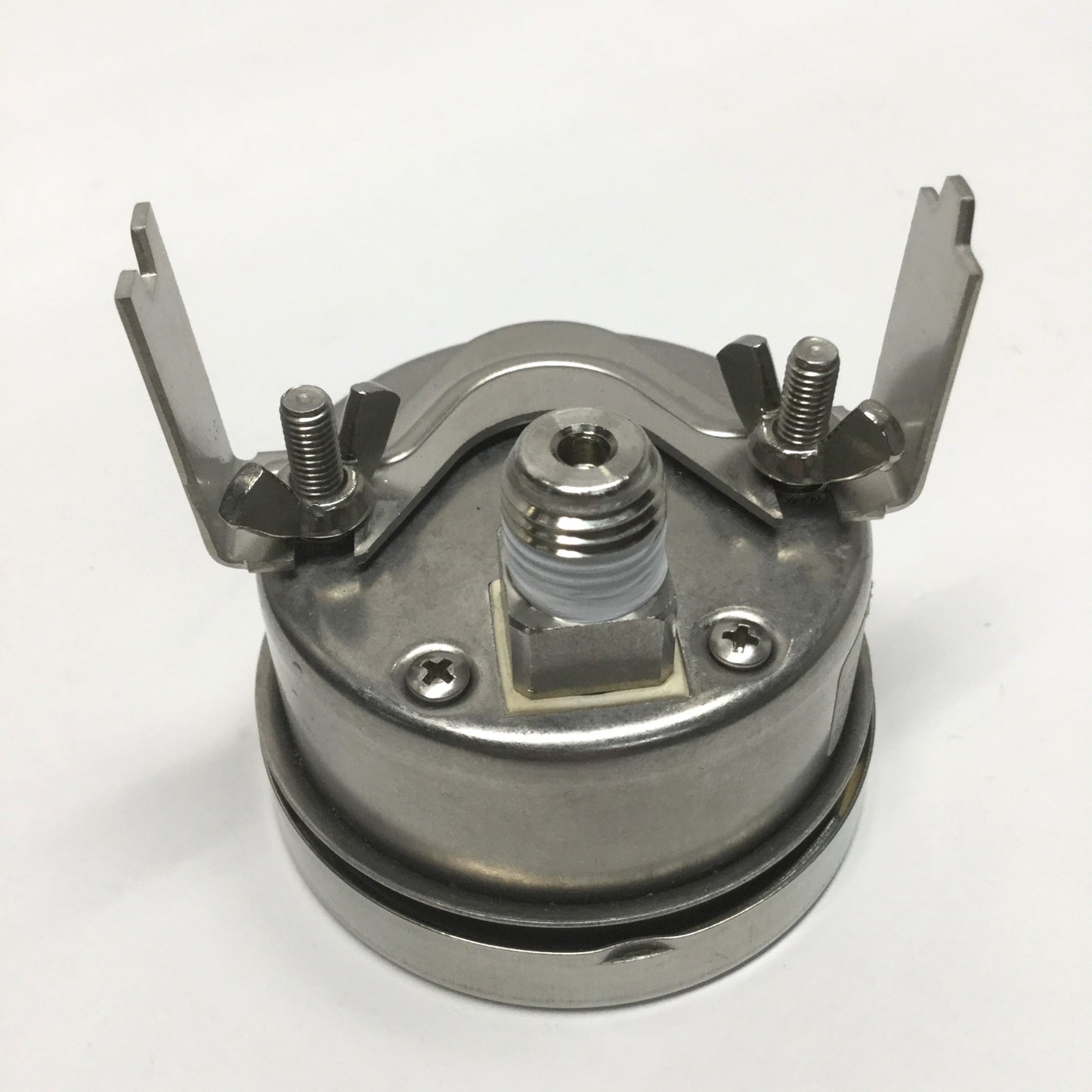 Used McDaniel 316SS Tube Socket 2.5" Safety Glass Pressure Gauge 0-100psi, 1/4" NPT